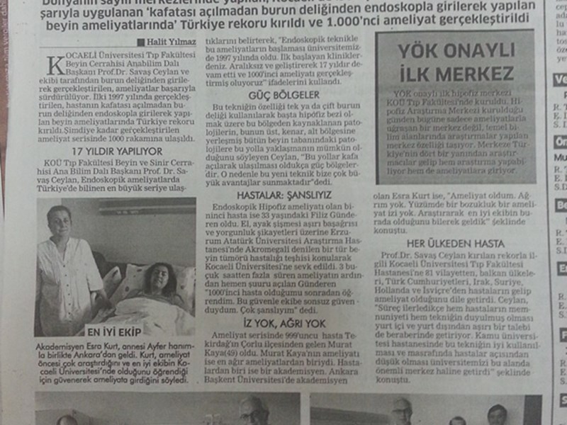 KOÜ Tıp`ta Rekor